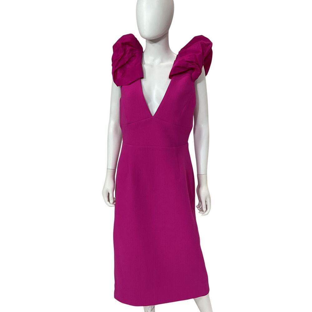 Rebecca Vallance Statement Hot Pink Cupids Bow Dress Size 10 US / 14 AUS - Picture 2 of 5